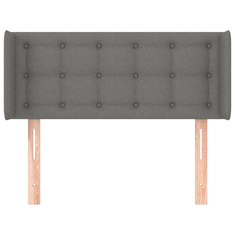 Hoofdbord met randen 83x16x78/88 cm stof donkergrijs