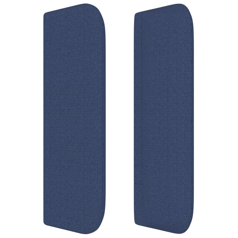 Hoofdbord met randen 83x16x78/88 cm stof blauw