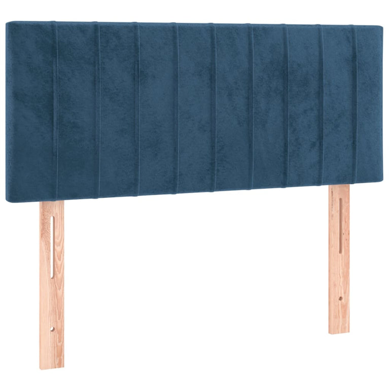 Hoofdbord LED 80x5x78/88 cm fluweel donkerblauw
