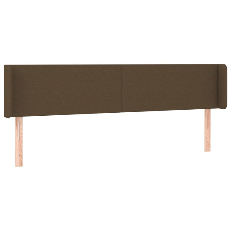 Hoofdbord LED 163x16x78/88 cm stof donkerbruin