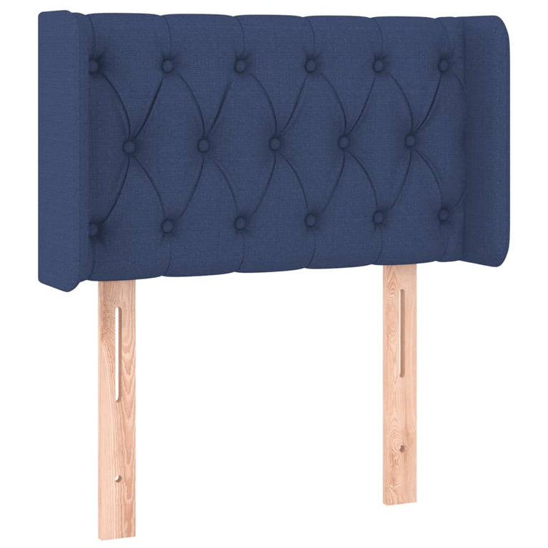 Hoofdbord LED 83x16x78/88 cm stof blauw