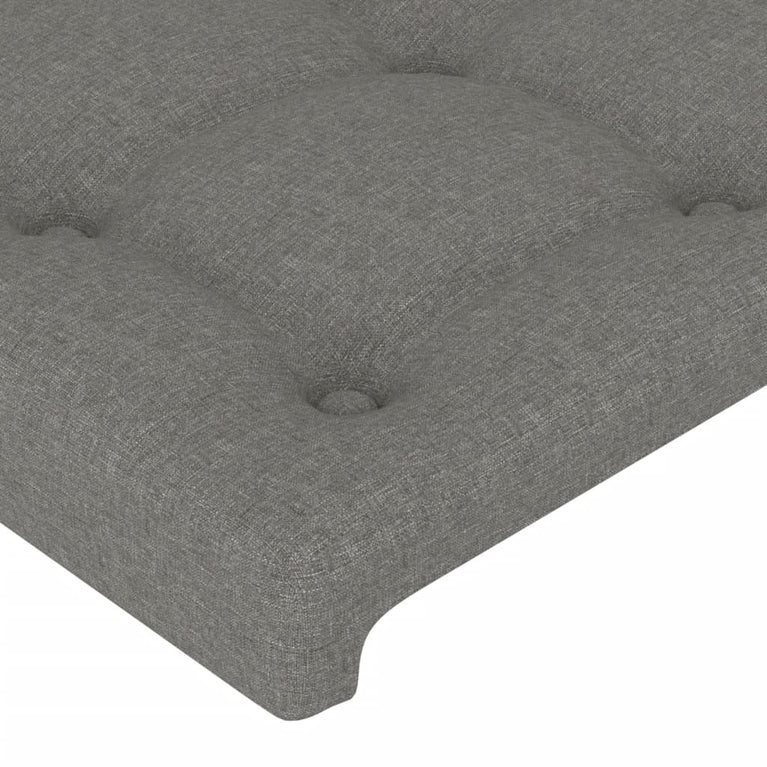 Hoofdbord LED 83x16x78/88 cm stof donkergrijs