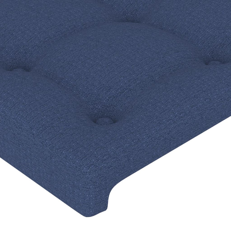 Hoofdbord LED 83x16x78/88 cm stof blauw