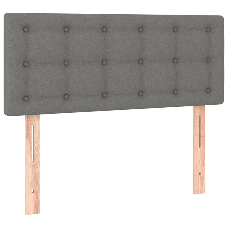 Boxspring met matras stof donkergrijs 80x200 cm