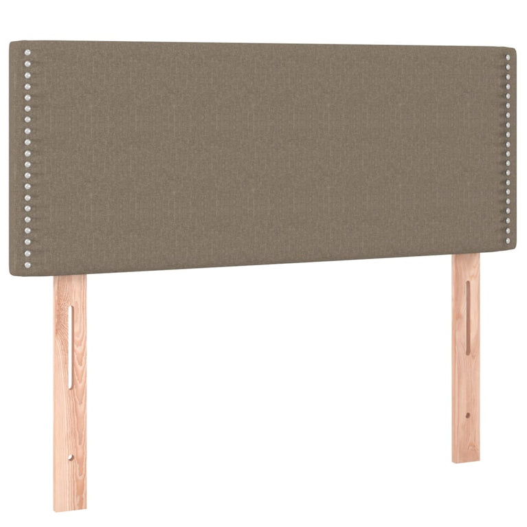 Boxspring met matras stof taupe 90x200 cm