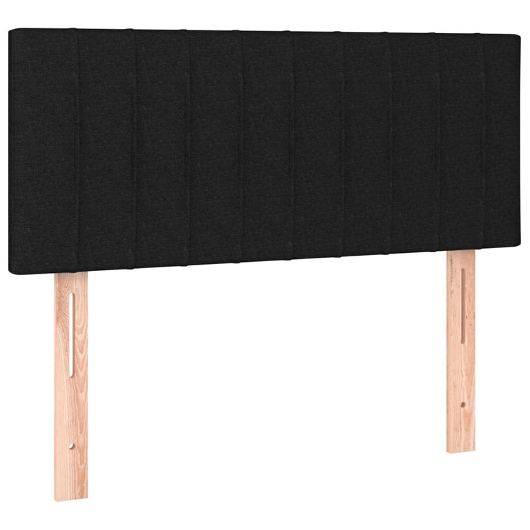 Boxspring met matras en LED stof zwart 120x200 cm