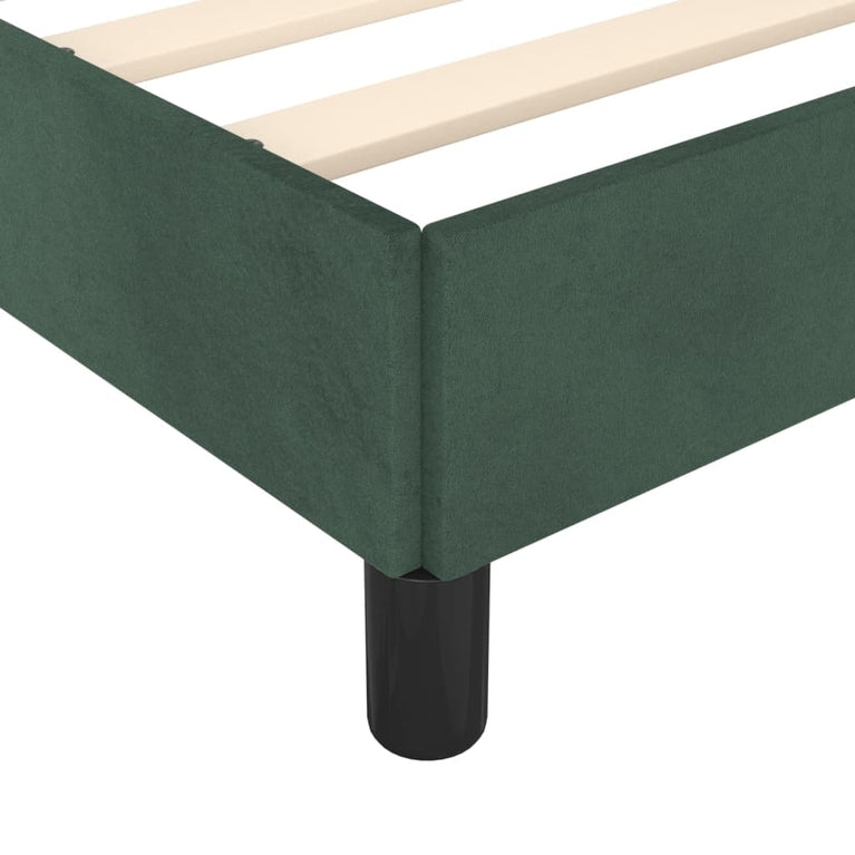 Bedframe met hoofdeinde fluweel donkergroen 120x200 cm