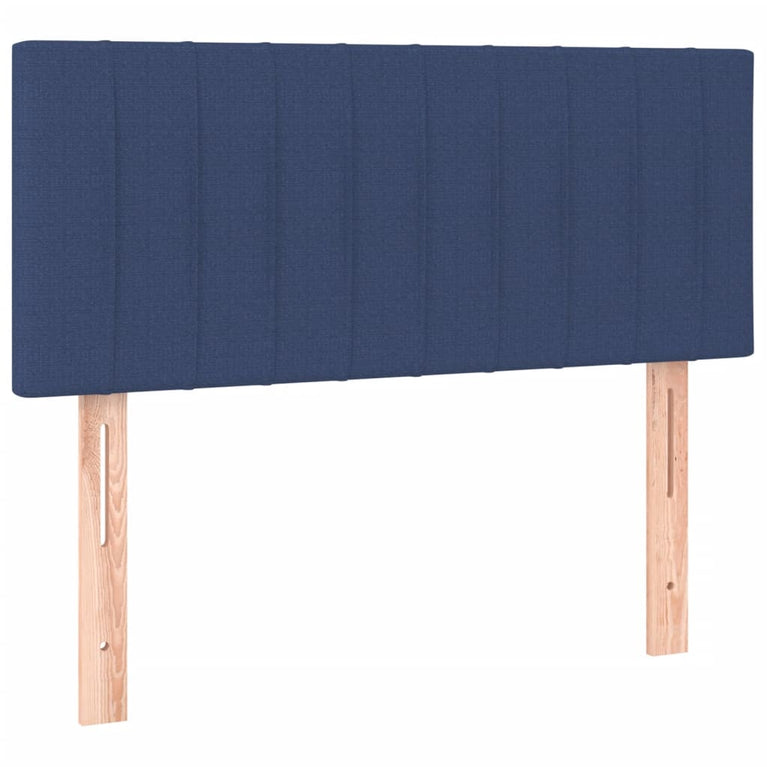 Boxspring met matras stof blauw 100x200 cm