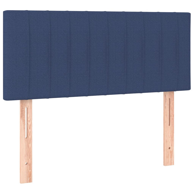 Boxspring met matras stof blauw 100x200 cm