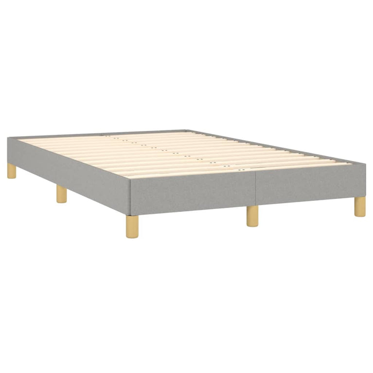 Boxspring met matras stof lichtgrijs 120x200 cm
