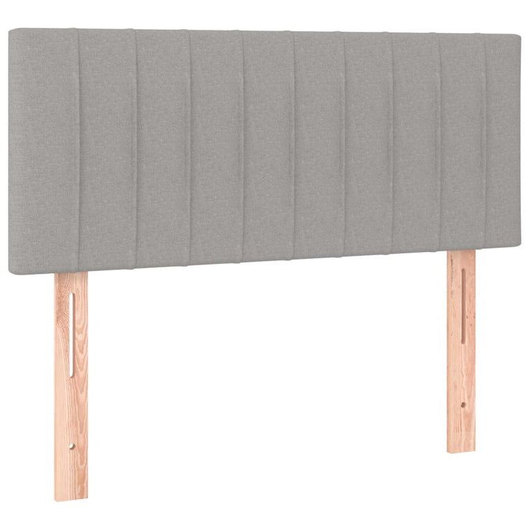 Boxspring met matras stof lichtgrijs 120x200 cm