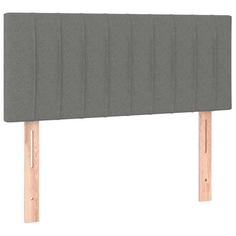 Boxspring met matras stof donkergrijs 120x200 cm