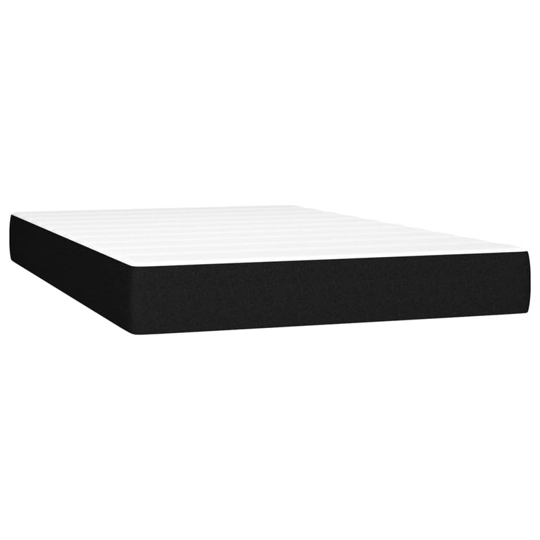 Boxspring met matras stof zwart 120x200 cm