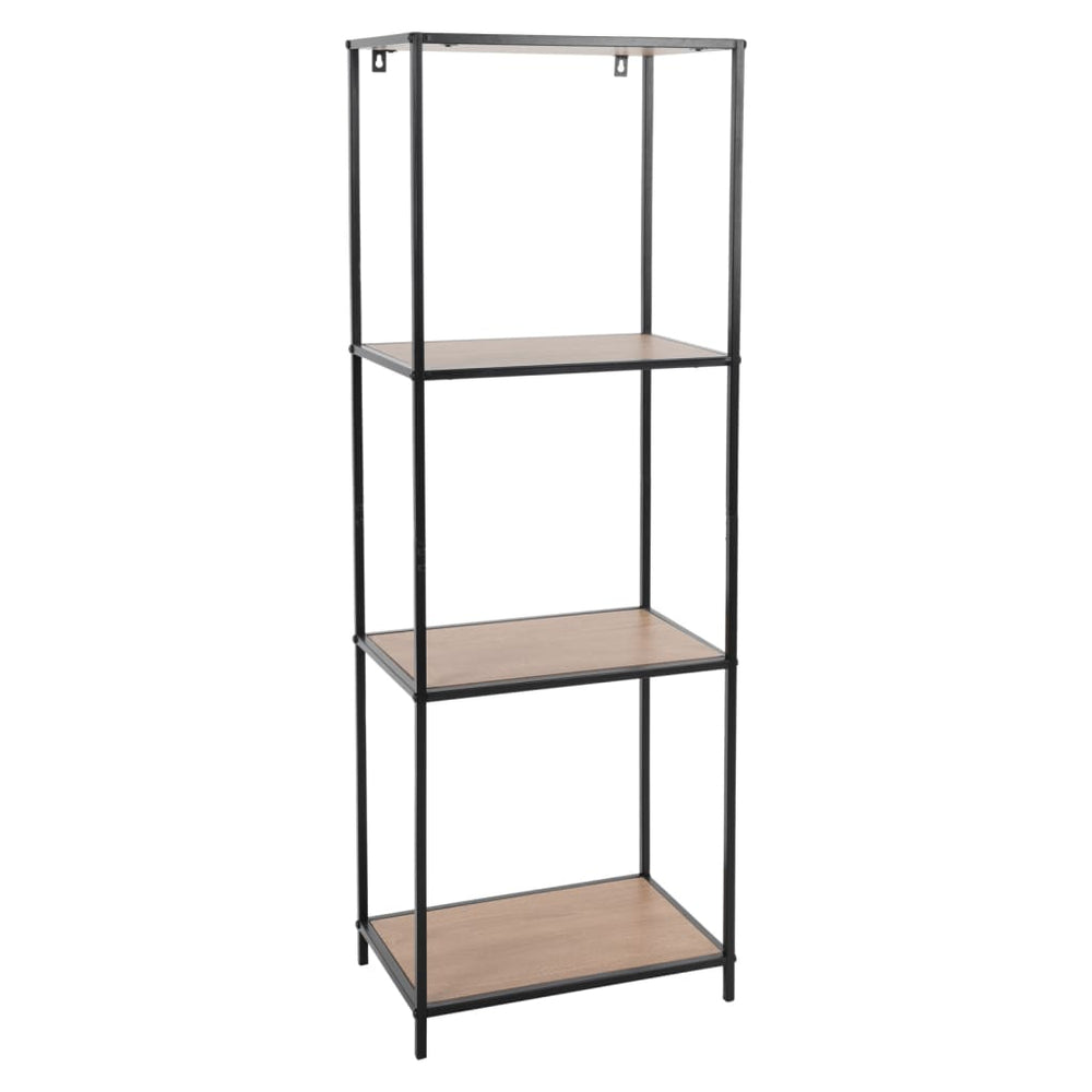 H&S Collection Wandrek 3-laags 45x30x130 cm naturel en zwart MeubelReus