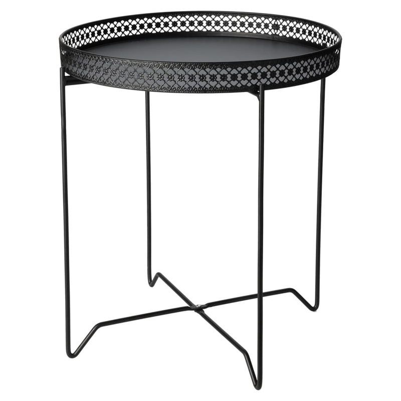 H&S Collection bijzettafel rond zwart MeubelReus