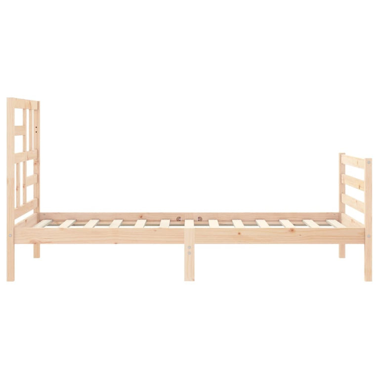Bedframe met hoofdbord massief hout 2FT6 Small Single
