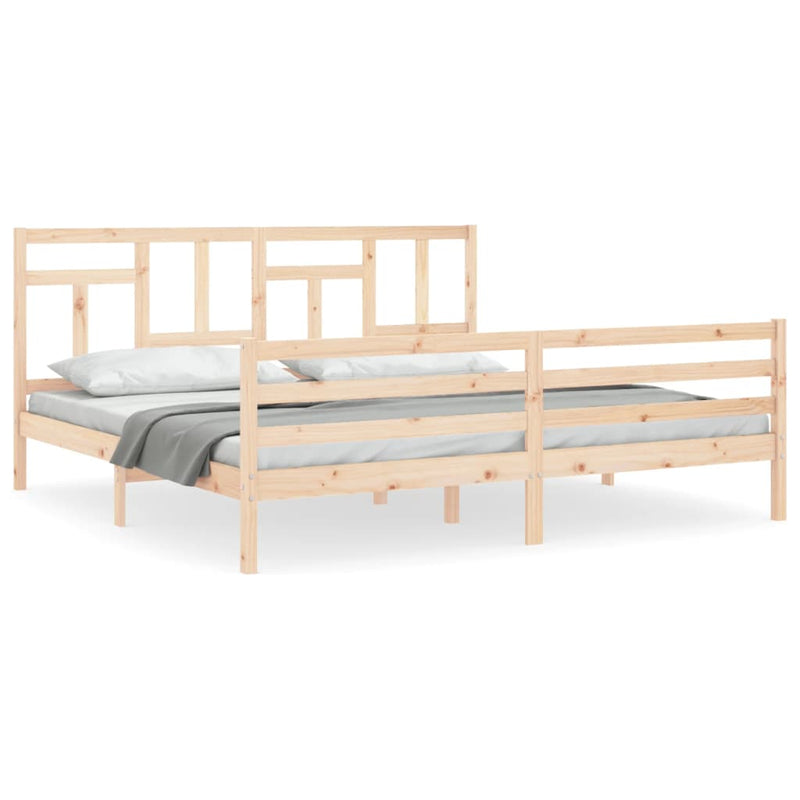 Bedframe met hoofdbord massief hout 6FT Super King