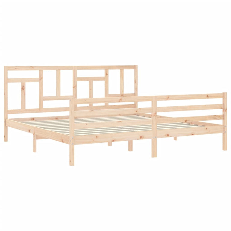 Bedframe met hoofdbord massief hout 6FT Super King