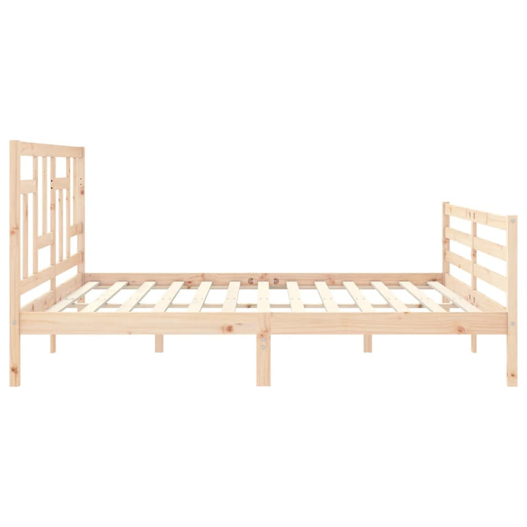 Bedframe met hoofdbord massief hout 6FT Super King
