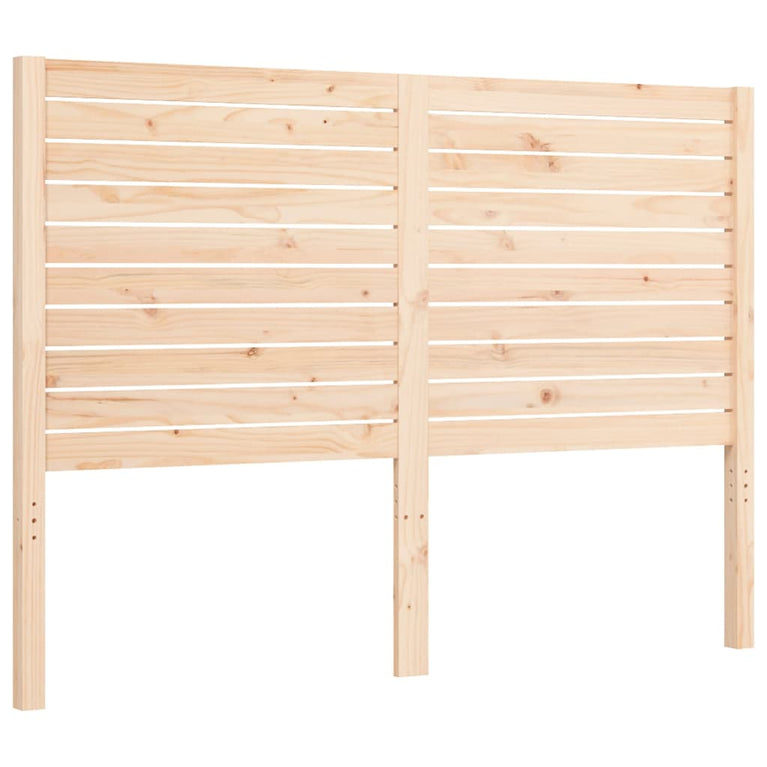 Bedframe met hoofdbord massief hout 140x200 cm