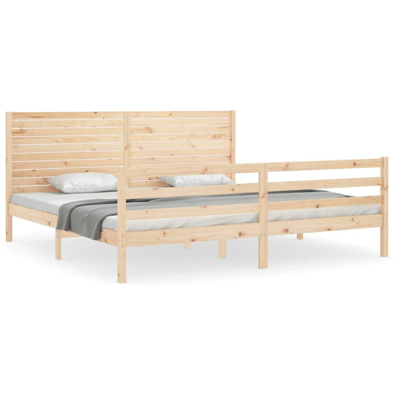 Bedframe met hoofdbord massief hout 6FT Super King