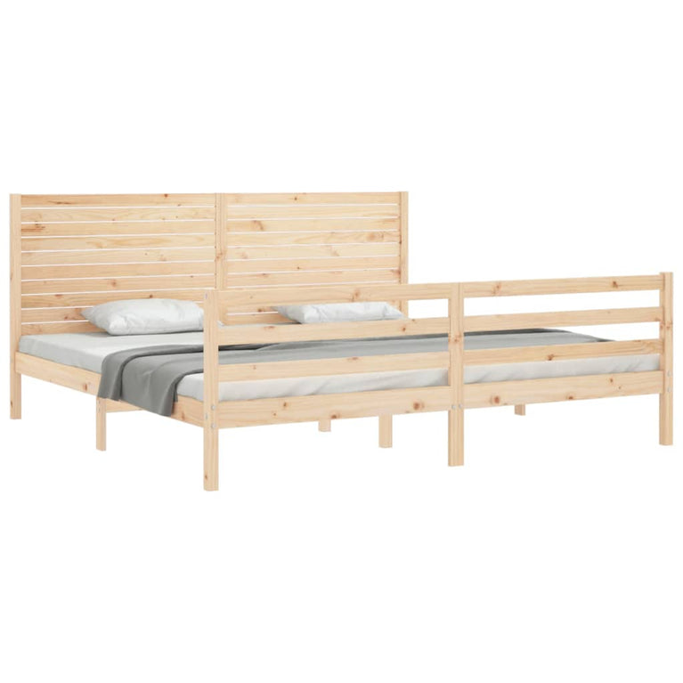 Bedframe met hoofdbord massief hout 6FT Super King