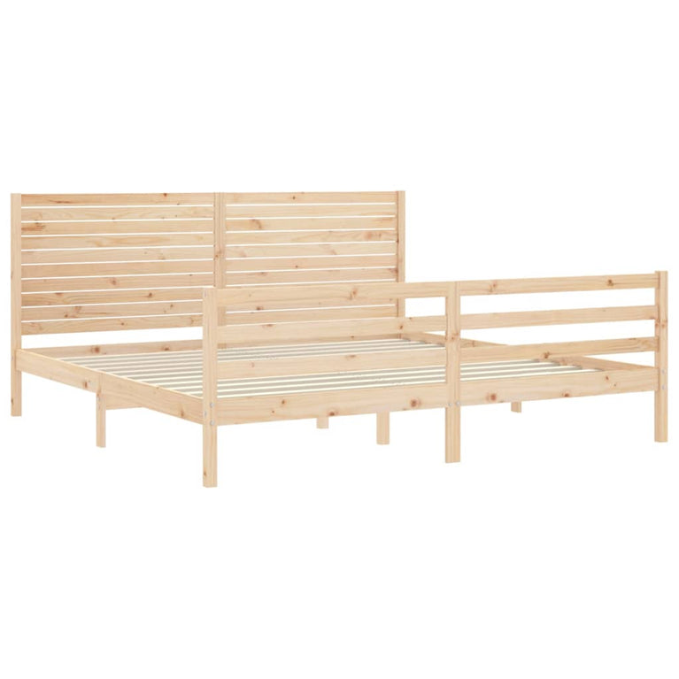 Bedframe met hoofdbord massief hout 6FT Super King