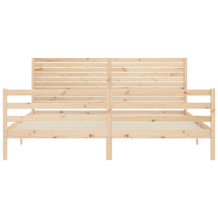 Bedframe met hoofdbord massief hout 6FT Super King