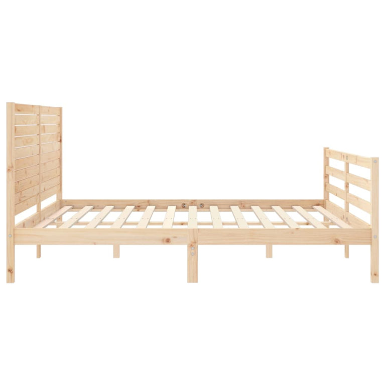 Bedframe met hoofdbord massief hout 6FT Super King