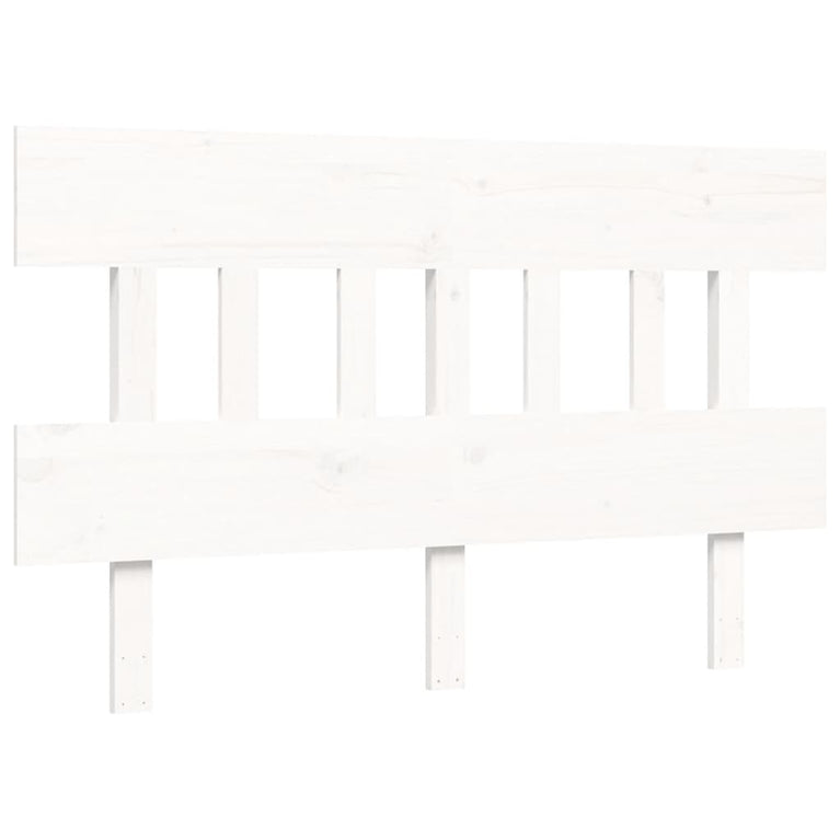 Bedframe met hoofdbord massief hout wit 4FT Small Double