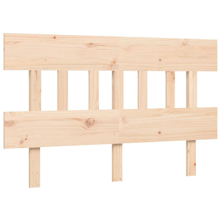 Bedframe met hoofdbord massief hout 140x200 cm