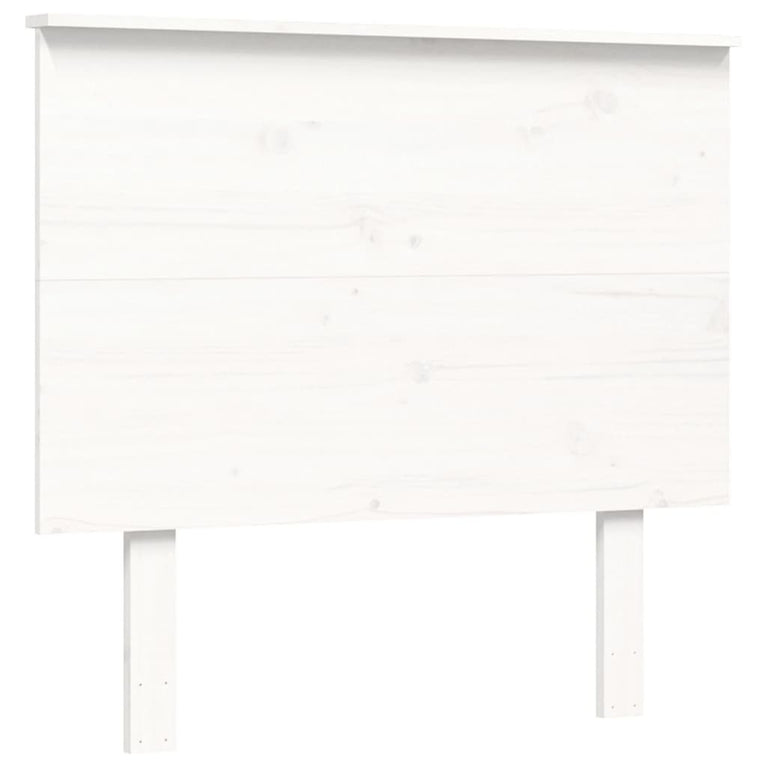 Bedframe met hoofdbord massief hout wit 3FT Single