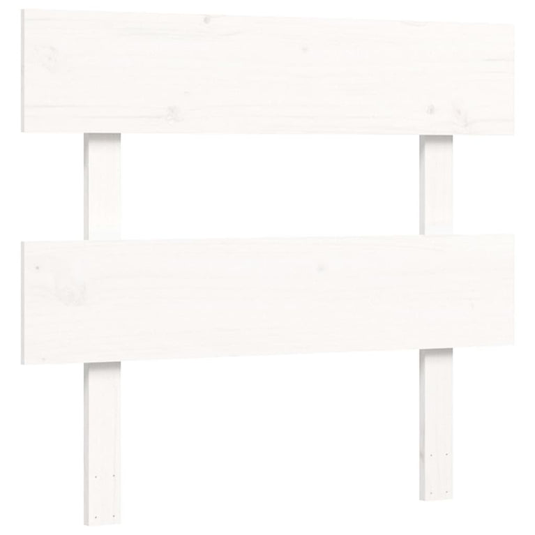 Seniorenbed met hoofdbord massief hout wit 90x200 cm