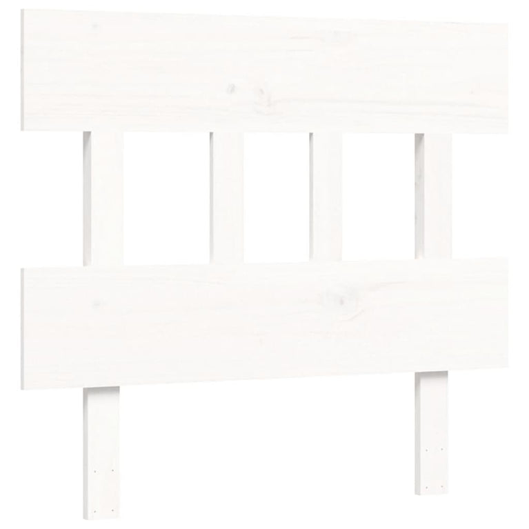 Seniorenbed met hoofdbord massief hout wit Single