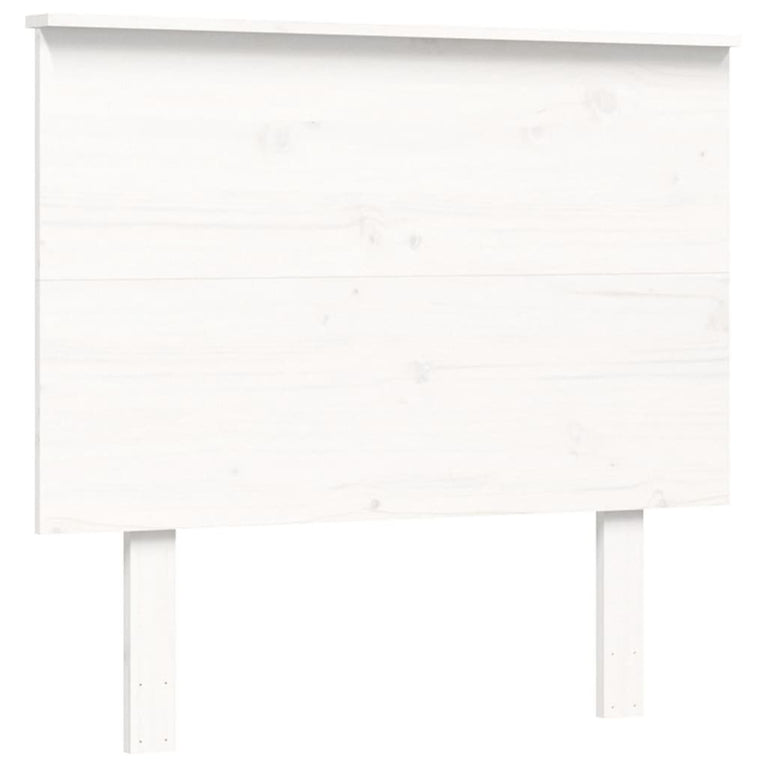 Seniorenbed met hoofdbord massief hout wit 90x200 cm