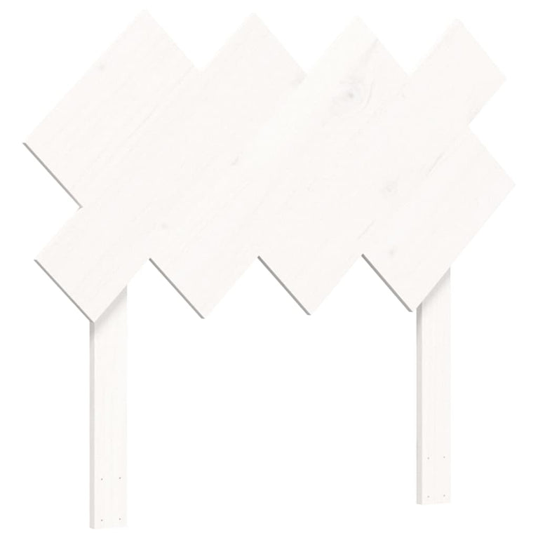 Seniorenbed met hoofdbord massief hout wit Single