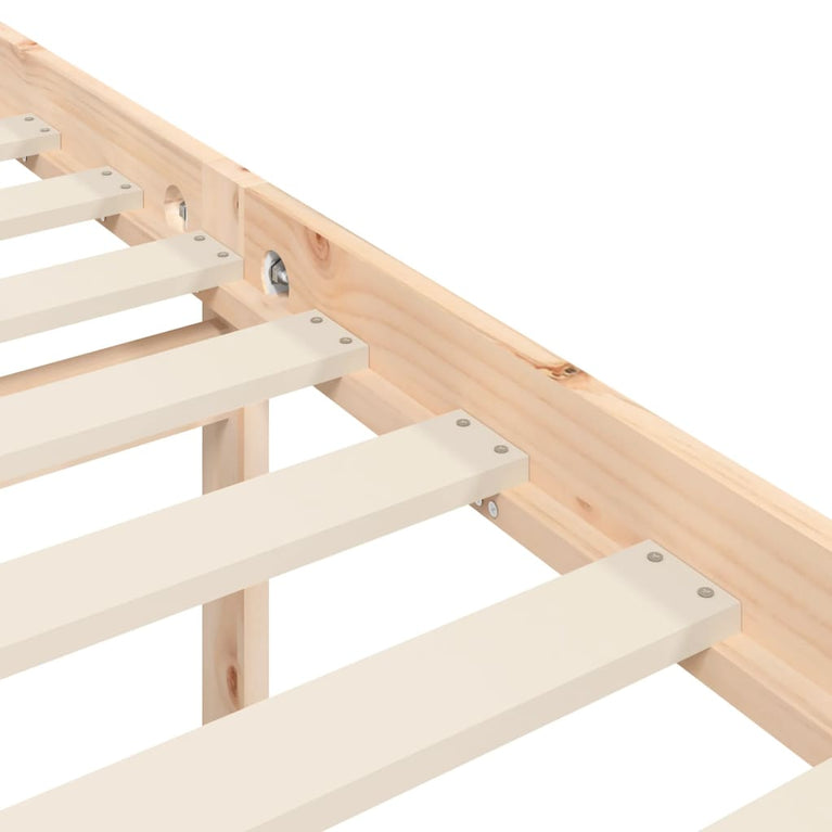 Seniorenbed met hoofdbord massief hout Double