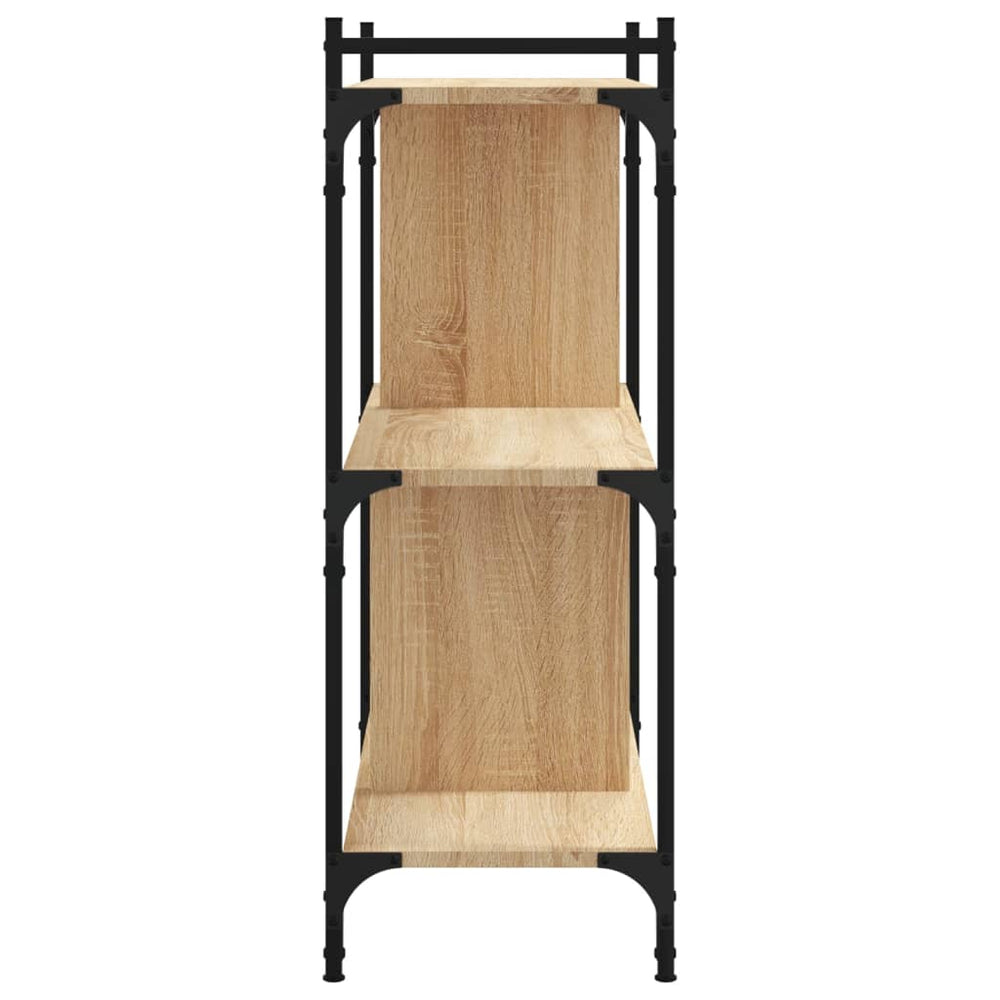 Boekenkast 3-laags 76x32x88 cm bewerkt hout sonoma eikenkleurig MeubelReus