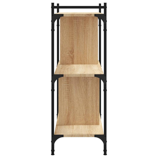 Boekenkast 3-laags 76x32x88 cm bewerkt hout sonoma eikenkleurig MeubelReus
