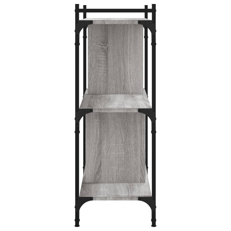 Boekenkast 3-laags 76x32x88 cm bewerkt hout grijs sonoma MeubelReus