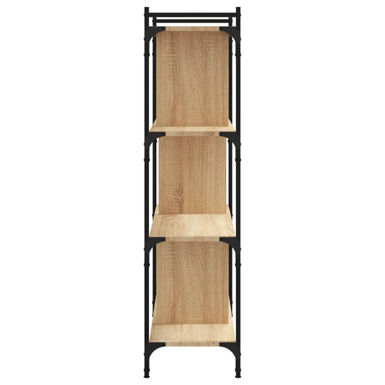 Boekenkast 4-laags 76x32x123 cm bewerkt hout sonoma eikenkleur MeubelReus