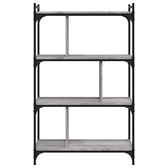 Boekenkast 4-laags 76x32x123 cm bewerkt hout grijs sonoma MeubelReus