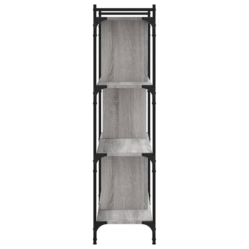 Boekenkast 4-laags 76x32x123 cm bewerkt hout grijs sonoma MeubelReus