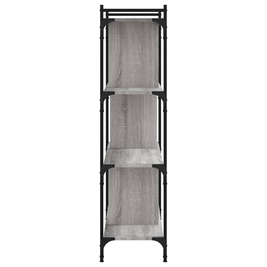 Boekenkast 4-laags 76x32x123 cm bewerkt hout grijs sonoma MeubelReus
