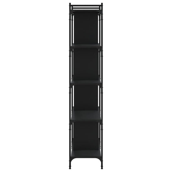 Boekenkast 5-laags 76x32x158 cm bewerkt hout zwart MeubelReus