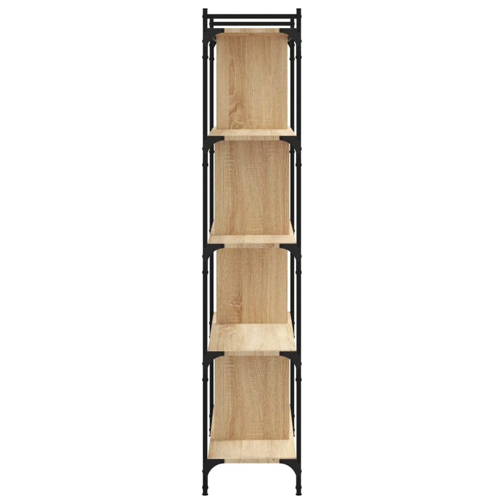 Boekenkast 5-laags 76x32x158 cm bewerkt hout sonoma eikenkleur MeubelReus
