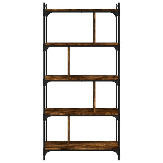 Boekenkast 5-laags 76x32x158 cm bewerkt hout gerookt eikenkleur MeubelReus