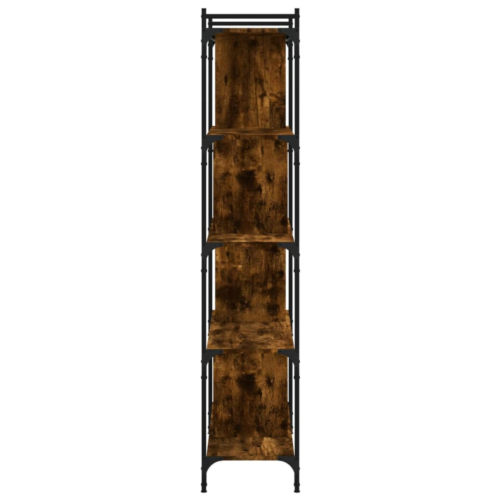 Boekenkast 5-laags 76x32x158 cm bewerkt hout gerookt eikenkleur MeubelReus