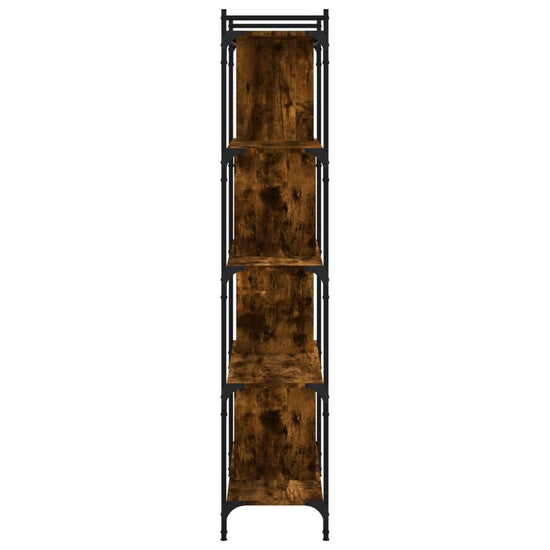 Boekenkast 5-laags 76x32x158 cm bewerkt hout gerookt eikenkleur MeubelReus