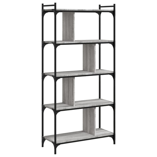 Boekenkast 5-laags 76x32x158 cm bewerkt hout grijs sonoma MeubelReus